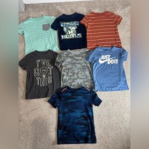 Lot of 4/5 toddler boy short sleeve shirts Cat and Jack basics neutrals